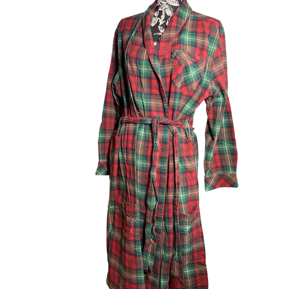 Duluth Trading Co Plaid Women's Robe - Red and Green